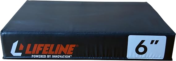 Lifeline Fitness Foam Plyo Box - Durable Plyometric Jump Box with Vinyl Cover and Handles for Cross Training, HIIT, Exercise Equipment - Multiple Heights Available