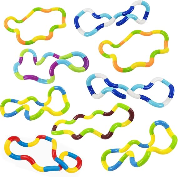 12 Pcs Tangle Fidget Toy, Fidget Toys Adults Tangle Fidget Toy Stress Relief Toys, Silent Fidget Toys For Home Office Sensory Play Fine Motor Skills Development Calming Tool Focus Concentration