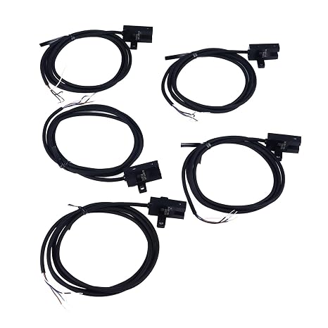 5Pcs Photoelectric Switch Sensor U Shaped Slot Type Photoelectric Optical Sensor Switch NPN Photoelectric Switch Control Switch DC524V