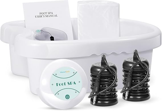 veicomtech Ionic Foot Bath Detox Machine with Basin | Foot Detox Machine For Home Use, Salon, Beauty Spa Club, Detox Foot Bath With 2 Arrays, 100 Tub Liners