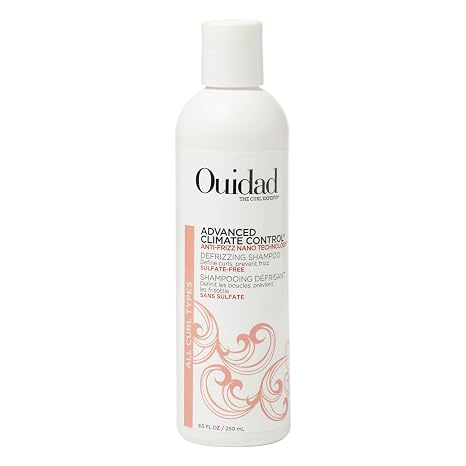 Ouidad Advanced Climate Control Defrizzing Shampoo for Curly Hair Sulfate-Free Gentle Hair Cleanser with Shea Butter, Locks In Moisture & Locks Out Frizz, Helps Define & Repair Curls, All Curl Types
