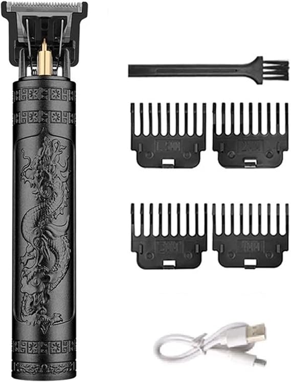 Razors Electric Hair Cutting Machine Vintage T9 Clipper Hair Rechargeable Man Shaver Trimmer for Men's Barber Professional(Black DragonA-no Box)