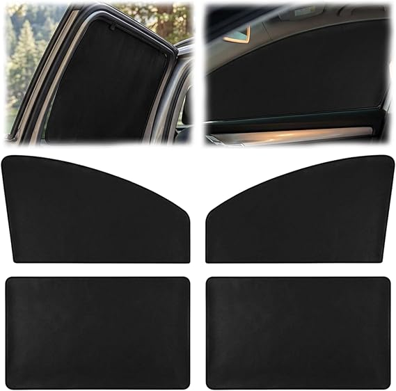 4Pcs Car Curtains, Car Window Shade, Cars Window Covers for Sleeping, for Front Rear Side Windows