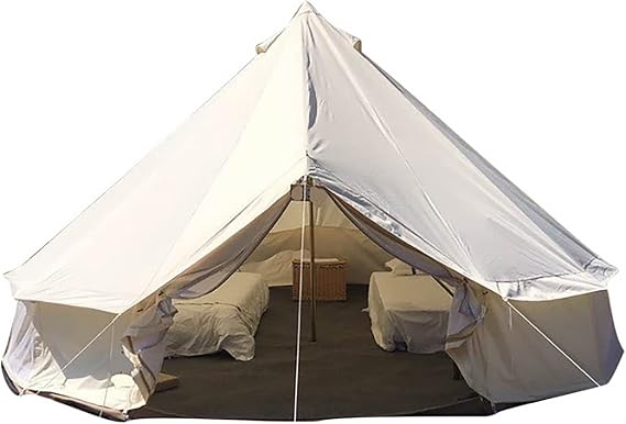 6M/ 20ft Oxford Bell Tent, Outdoor Waterproof Family Glamping Yurt Oxford Cloth Bell Tent, Luxury Yurt Bell Tent for Event Wedding Party Family Camping