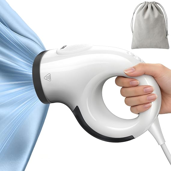 Vacuum Steamer for Clothes, 2800Pa Suction Handheld Garment Steamer, 2 in 1 Steaming & Ironing with 25s Fast Heat-Up, Large Detachable Water Tank, Leak-Proof Portable Travel Iron