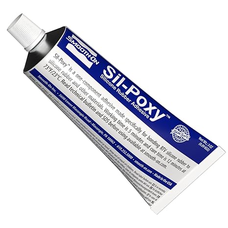 SIL-Poxy - Silicone Rubber Adhesive - 3 Ounce Tube