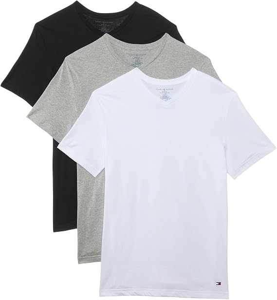 Tommy Hilfiger Men's Cotton Classic 3-Pack V-Neck Undershirts