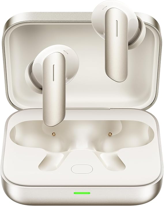 realme Buds Air 7, 12.4mm Dynamic Bass Drivers, 52Hrs Playtime, 52dB Hybrid ANC, 6 Mic ENC, 45ms Low Latency, 360 Spatial Audio, Hi-Res LHDC, IP55 Dust & Water Resistant, BT v5.4 - (Gold)