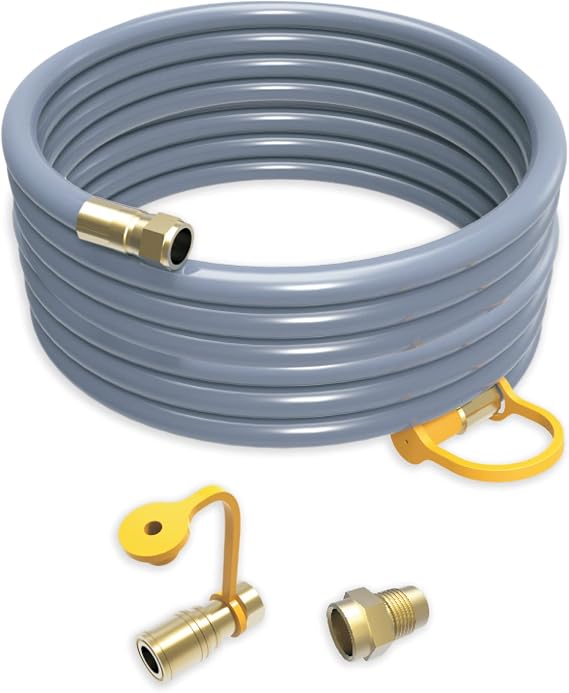 Firman 1815 Natural Gas 25' Extension Hose, 1/2" Quick Connect Hose Kit with Storage Strap Weather-Proof NG Line for all Tri-Fuel Generators (Except T12071)