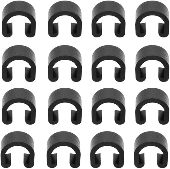 40pcs Plastic Bicycle C-Clips Clamps Housing Hose Guide Clamps