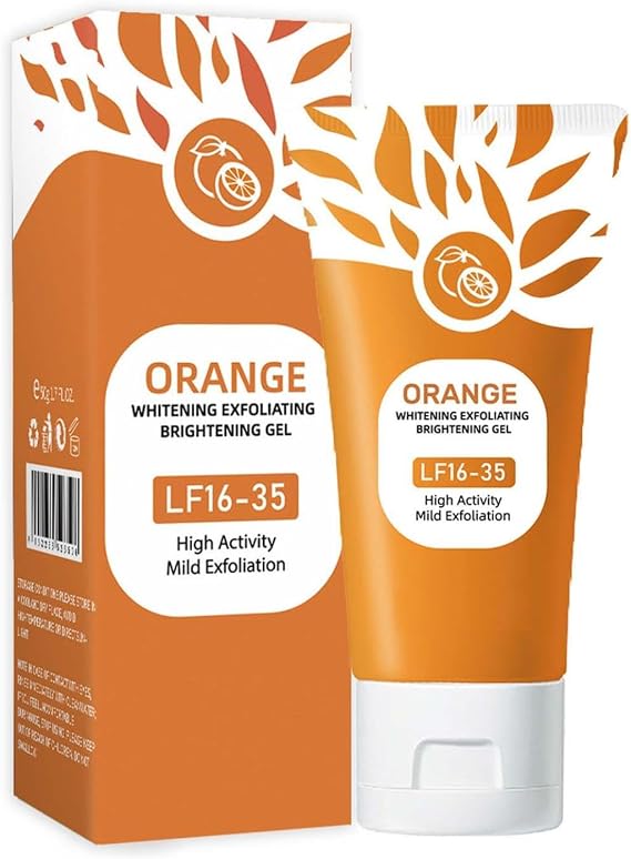 Purifying Exfoliating Gel, Orange Exfoliating Brightening Gel, Moisturizing Smoothing Tighten Pores, Brightening Skin (1pc, 100g)