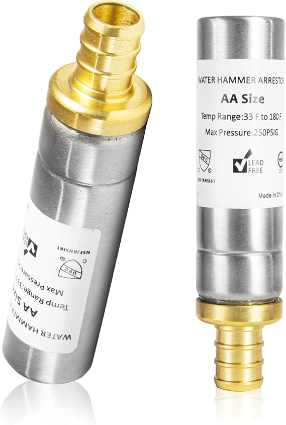 2PC HeSun 1/2-Inch PEX Crimp Connection Straight Water Hammer Arrestor