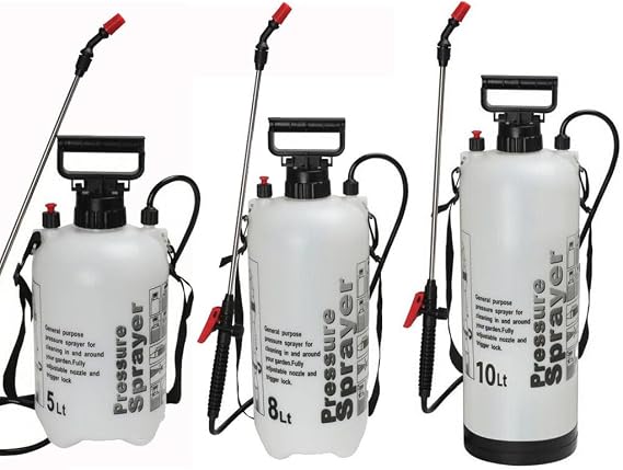 8 Litre Garden Pressure Sprayer Weed Spray Bottle with Adjustable Nozzle Portable Garden Hand Pump Action Pressure Sprayers Water Plant Chemical