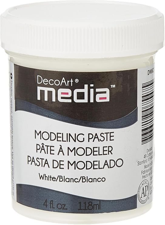 DecoArt Media Modeling Paste, 4-Ounce, White