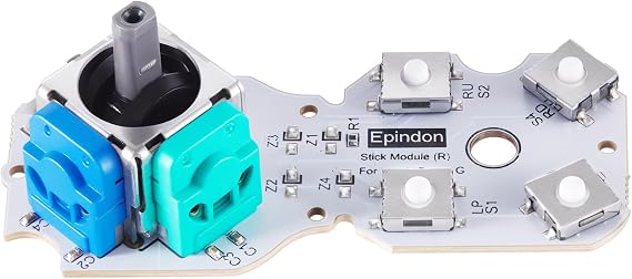 Epindon Hall Effect Replacement Stick Module with Tactile Action Buttons Compatible with Victrix Pro BFG Wireless Controllers (both PS5 and Xbox Version, No Rubber Needed) - Right Stick, 80G