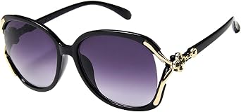 Women's Oversized Polarized Four-Leaf Clover Design Sunglasses