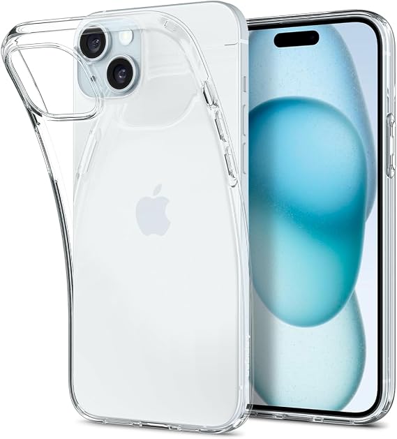Spigen iPhone 15 ile Uyumlu Kılıf Liquid Crystal Sararmaya Dayanıklı ince Şeffaf Kapak - ACS06786 (Spigen TR Garantili)
