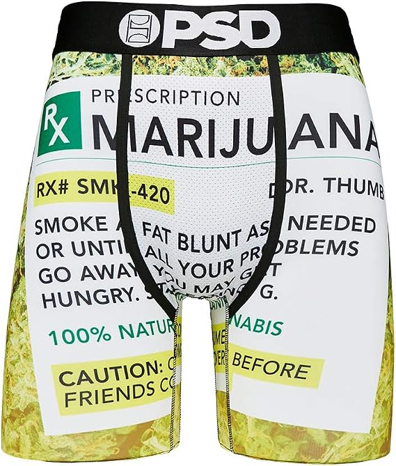PSD Men's Mj Prescription Boxer Briefs, Green, XXL
