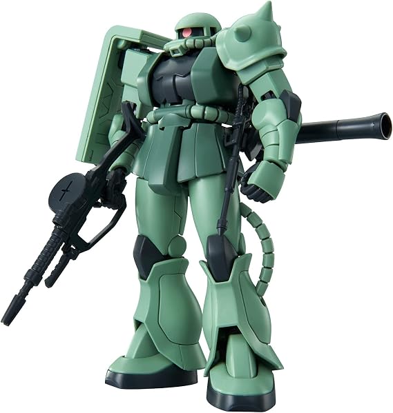 BANDAI Spirits HG Mobile Suit Gundam Zaku II 1/144 Scale Color Coded Plastic Model,Green