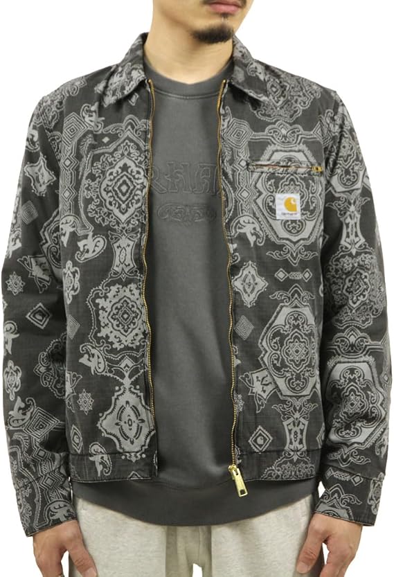 Carhartt Men's Jacket Authentic WORK IN PROGRESS Paisley Pattern Detroit Jacket DETROIT JACKET VERSE PRI S Parallel Import Product Code: 415886b013-2