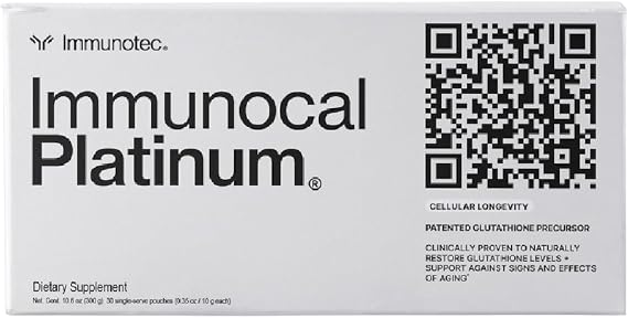 Immunocal Platinum Glutathione Precursor Advanced Cellular Support with CMPTM & RMFTM Immune Support, Antioxidant Defense & Healthy Aging Sugar-Free, Lactose-Free 30 Servings