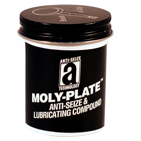 Moly Plate 37002 Anti-Seize Compound with Molydbenum Disulfide in a Non Melting Carrier, 2 oz., Black, Paste