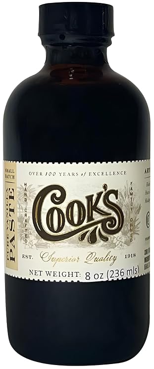 Cook's Pure Vanilla Bean Paste for Baking, Grade A, 8 oz | Thick, spoonable texture; gourmet flavor; great in frosting, custard, ice cream & lattes