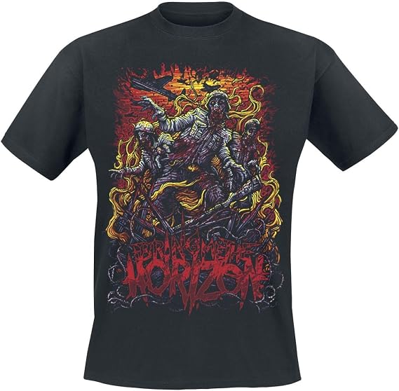 Bring Me The Horizon T Shirt Zombie Army Band Logo Official Mens Black
