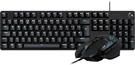 Logitech G502 HERO Wired Gaming Mouse + G413 SE Full-Size Mechanical Gaming Keyboard, HERO 25K Sensor, 11 Programmable Buttons, Backlit Keyboard with Tactile Mechanical Switches, Anti-Ghosting - Black
