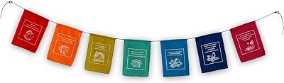 Handmade Rainbow Affirmation, Love, Courageous, imagination, Intuition, Prayer Flags 6X8