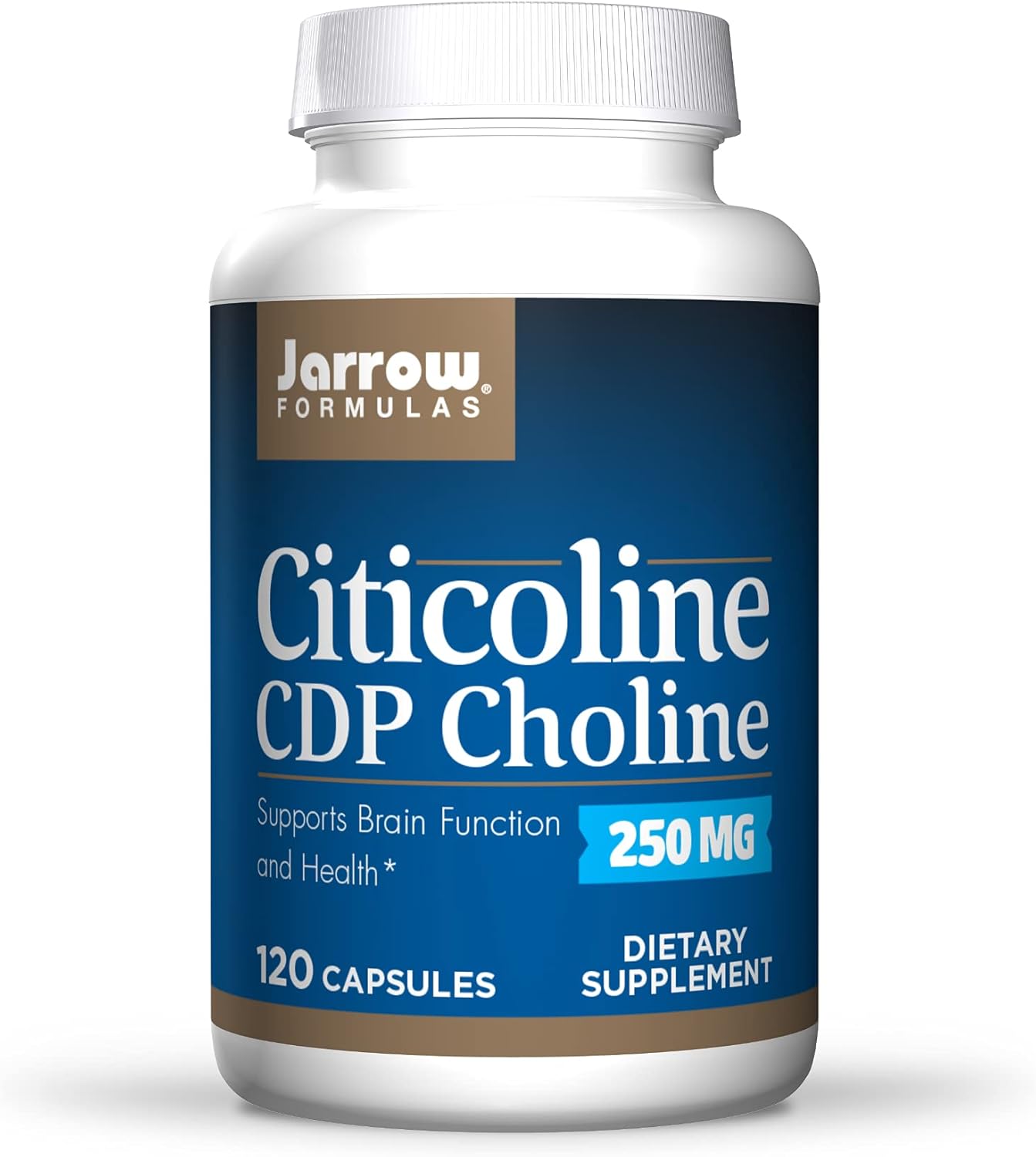 Jarrow Formulas Citicoline CDP Choline 250 mg - 120 Capsules - Supports Brain Health &amp; Attention Performance - Up to 120 Servings  Packaging May Vary