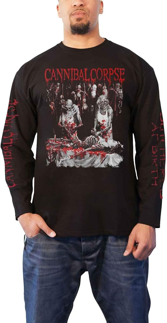 Cannibal Corpse T Shirt Butchered At Birth 2019 Official Mens Black Long Sleeve L
