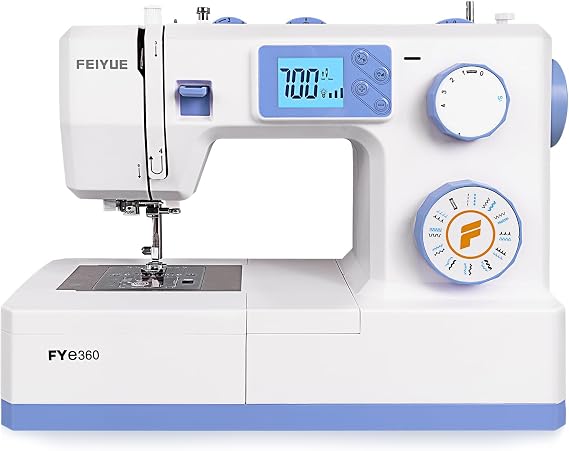 FEIYUE FYe360 Sewing Machine, Adjustable Sewing Speed, LCD Display