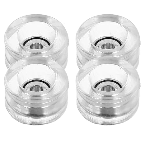 GALPADA Fingerboard Wheels with Bearings 4 Pcs Mini Skateboard Replacement Wheels Lightweight Bearing Wheels for Finger Skateboard Supplies Repair Parts Trick Practice and Easy Installation