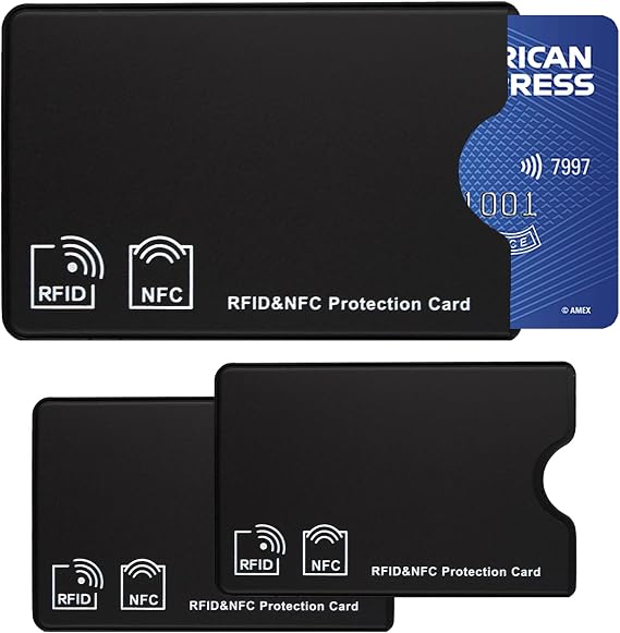 3 Pack RFID Card Holder,Card Protection Wallets,RFID Blocking Card Holder,Scan Proof Credit Card Holder,Credit Card Protectors,RFID Sleeves for Credit Cards,for Bank Cards(Black)
