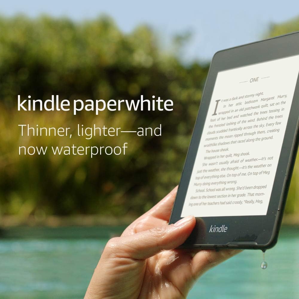 Certified Refurbished Kindle Paperwhite – previous generation - 2018 release Waterproof with 2x the Storage, 32 GB, Wi-Fi  Free Cellular Connectivity