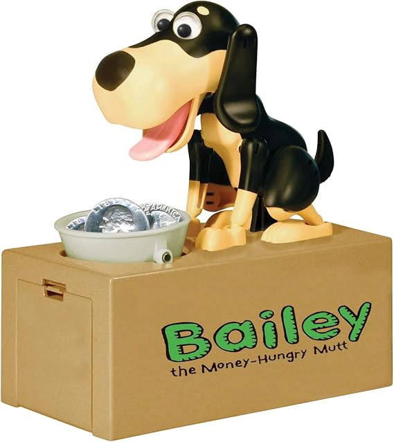 Dog Mechanical Piggy Bank- Watch Him Eat Your Coins! - Colors May Va