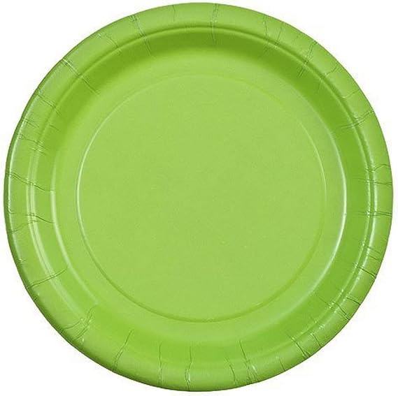 Party Dimensions 24 Count Paper Plate, 7-Inch, Lime Green