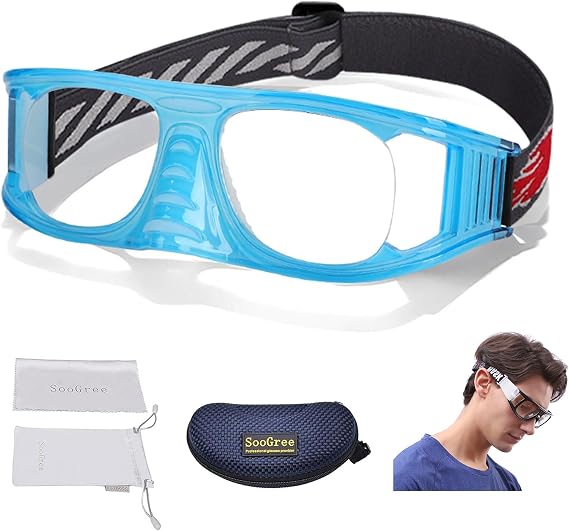 SooGree Sport Goggles Racquetball Goggles Basketball Soccer Football Protective Eyewear Safety Goggles Lens Replaceable