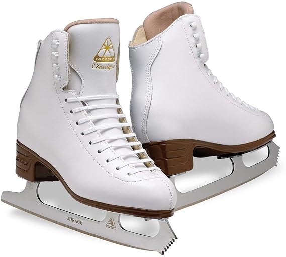 Jackson Ultima Classique JS1990 White Womens Ice Skates, Width B, Size 7.5