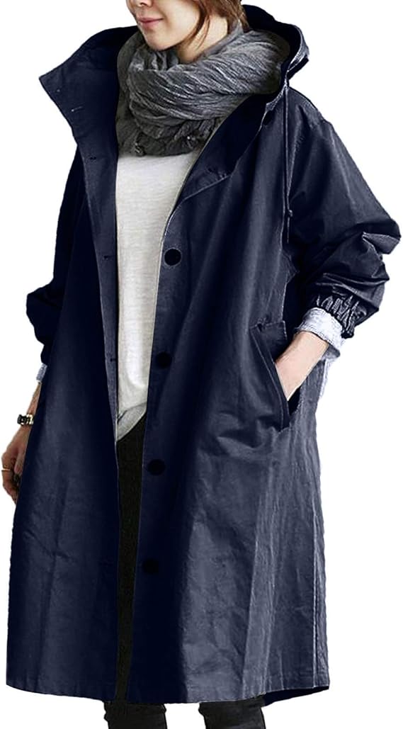 Lightweight Waterproof Jacket Active Outdoor Trench Zipper Hiking Walking Cycling Quick Dry Rain Coats for Women Loose Comfortable Coat Outwear ladies Elegant waterproof jackets