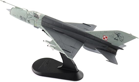 Hobby Master | 1:72 Scale Diecast Military Aircraft Replica | MIG-21MF Polish Air Force 9111, 3 ELT, Poznan-Kresiny, Poland, 2002 | Model HA0115