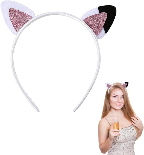 Cat Ears Headband,Cat Ear Halloween Hairband,Animal Ear Headband for Women,Cosplay Costume Party Accessories