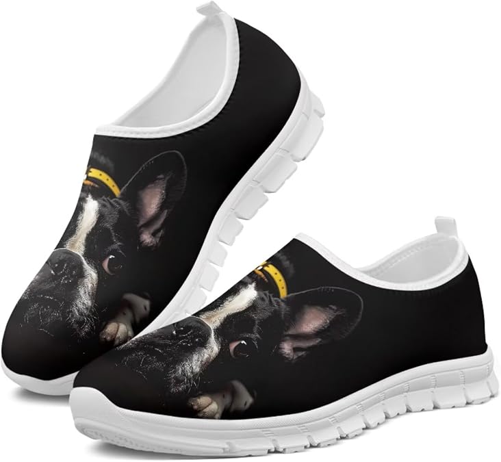 Dog Print Men Slip On Sneakers Shoes Women Soft Casual Anti-Skid Lightweight Running Sneakers Workout Outdoor Hiking Shoes
