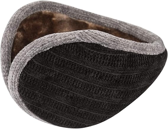 Surblue Unisex Warm Knit Earmuffs Cashmere Winter Pure Color Outdoor Fur Earwarmer