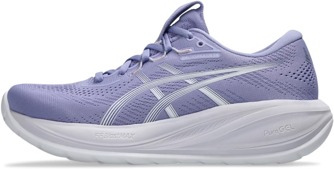 ASICS Women's Gel-Cumulus 28 Running Shoes, 10, Bluebell/White