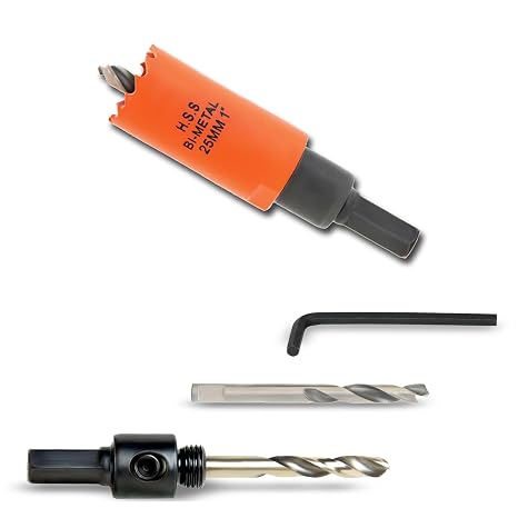 1 inch Hole Saw for Wood, Metal, Plastic & Drywall, with Arbor