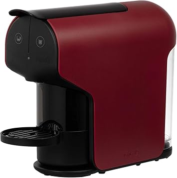 Delta Q Quick Espresso Capsule Machine, Compact Coffee Pod Maker, Works Only Capsules, 19 Bar Pressure, Red