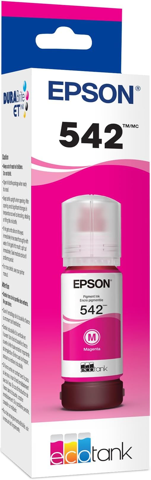 Epson 542 EcoTank Pro Ink Ultra-high Capacity Bottle Magenta (T542320-S) Works with ET-5150, 5170, 5180, 5800, 5850, 5880, 16600, 16650