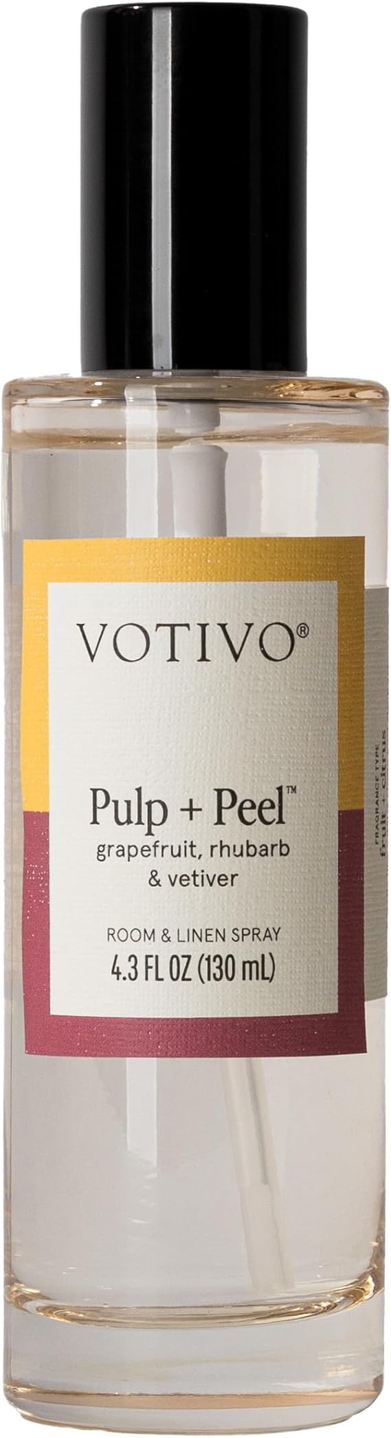 Votivo Pulp + Peel 4.3 oz Room & Linen Spray | Scented Air Freshener for Linens & Living Areas | Premium Long Lasting Fragrance